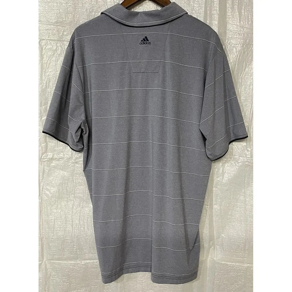 Adidas Men's Blue Gray Climalite Golf Polo Shirt‎ L
